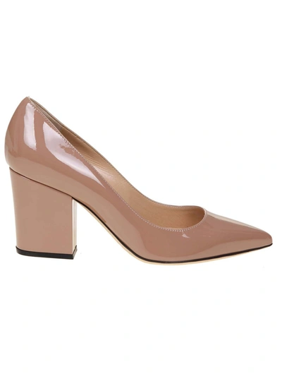 Shop Sergio Rossi Pink Patent Leather Pumps