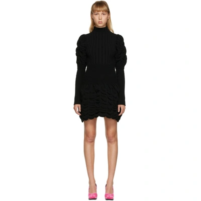 Shop Paula Canovas Del Vas Black Short Knit Dress