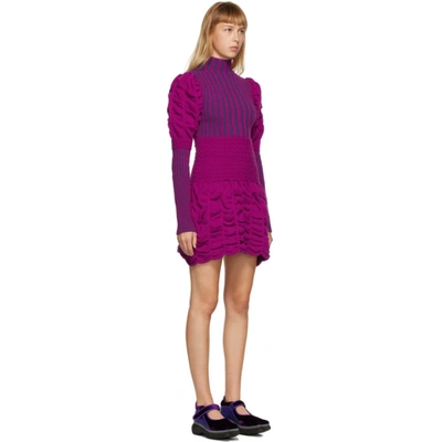 PAULA CANOVAS DEL VAS 紫色羔羊毛连衣裙
