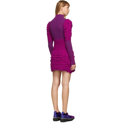 PAULA CANOVAS DEL VAS 紫色羔羊毛连衣裙