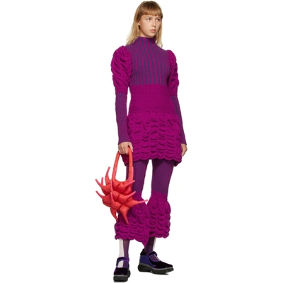 Shop Paula Canovas Del Vas Purple Short Knit Dress