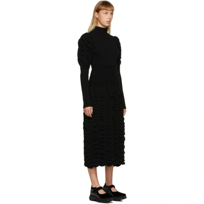 Shop Paula Canovas Del Vas Black Long Knit Dress