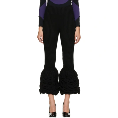 Shop Paula Canovas Del Vas Black Rib Knit Pants