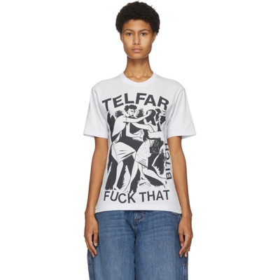 Shop Telfar Off-white Logo Graphic T-shirt