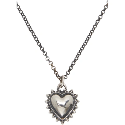 Shop Ugo Cacciatori Silver Fat Heart Necklace