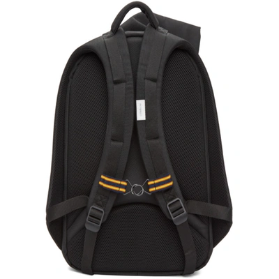 Shop Côte And Ciel Cote And Ciel Black And Yellow K-way Edition Medium Ecoyarn Isar Backpack In Blk/yel