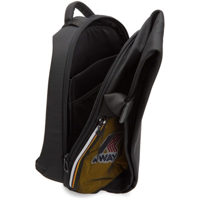 Shop Côte And Ciel Cote And Ciel Black And Yellow K-way Edition Medium Ecoyarn Isar Backpack In Blk/yel