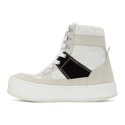 Shop Palm Angels Off-white Snow High-top Sneakers In White/black