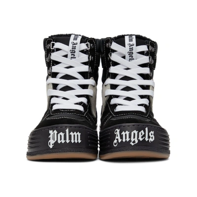 Shop Palm Angels Black Snow High-top Sneakers In Black/white