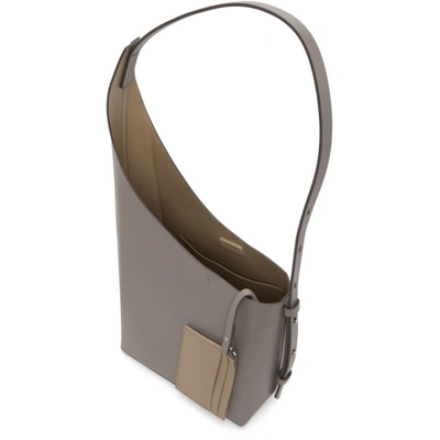 Shop Aesther Ekme Grey Demi Lune Shoulder Bag In 150 Grey