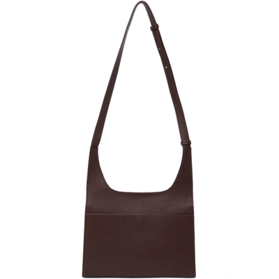 Shop Aesther Ekme Brown Messenger Shoulder Bag In 148 Warm Br