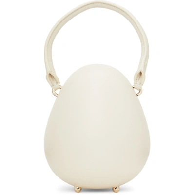 Shop Simone Rocha Off-white Mini Handheld Egg Bag In Cream