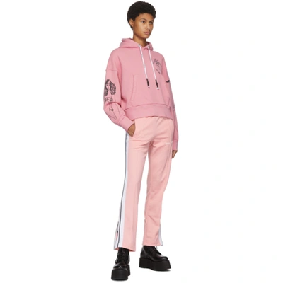 Shop Palm Angels Pink Club Hoodie