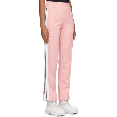Shop Palm Angels Pink Classic Track Pants In Pink/white