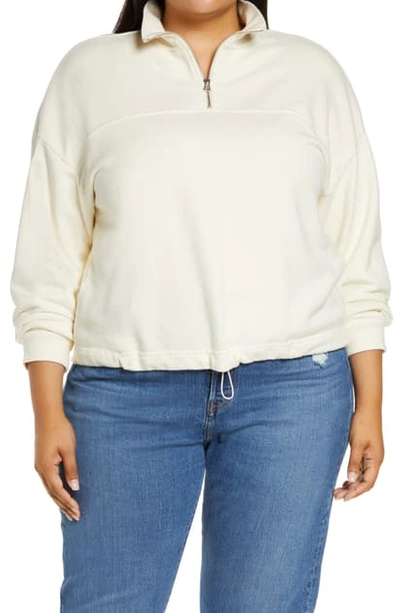 Shop Levi's Quarter-zip Sweatshirt In Tofu