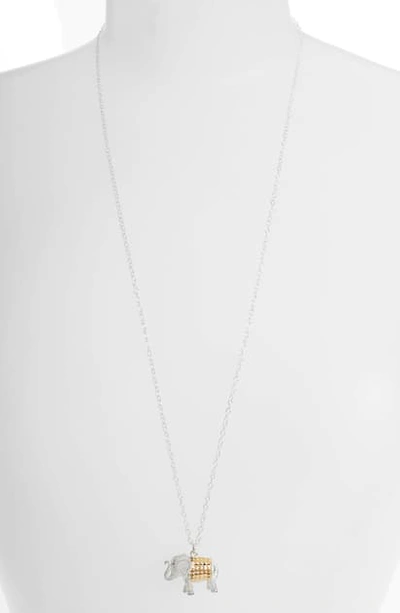 Shop Anna Beck Elephant Charity Pendant Necklace In Gold/silver