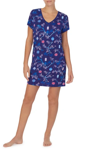 Shop Shady Lady Sleep Shirt In Indigo Lanterns