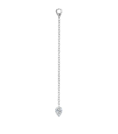 Shop Maria Tash Long Pendulum Charm With Pear In White
