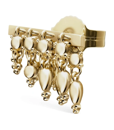 Shop Maria Tash Tassel Bar Single Stud Right Earring (11mm) In Gold