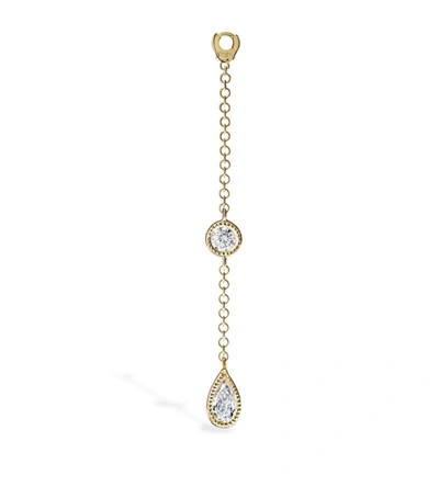 Shop Maria Tash Medium Pendulum Charm Scallope In Gold