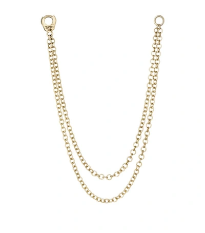 Shop Maria Tash Long Double Chain Connecting Charm In Gold