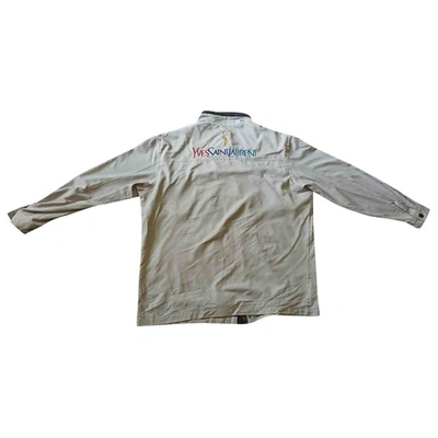 Pre-owned Saint Laurent Silk Jacket In Khaki