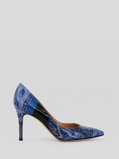 Shop Etro Gianvito Rossi Court Shoes For  In Electric Blue