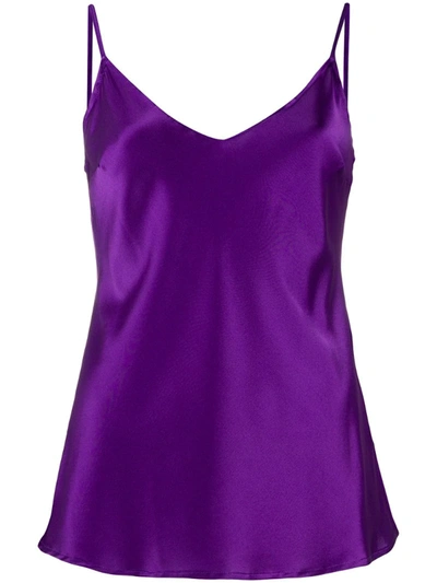 Shop Andamane Satin Camisole In Purple