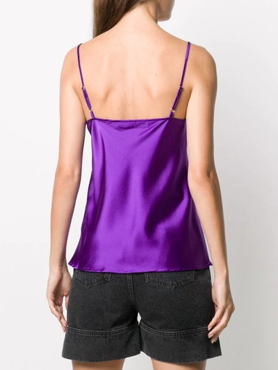 Shop Andamane Satin Camisole In Purple