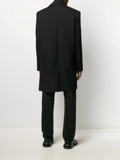 Shop Y/project Cross Front Single Breasted Coat In Black