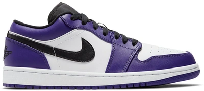 Pre-owned Jordan  1 Low Court Purple White In Court Purple/black-white