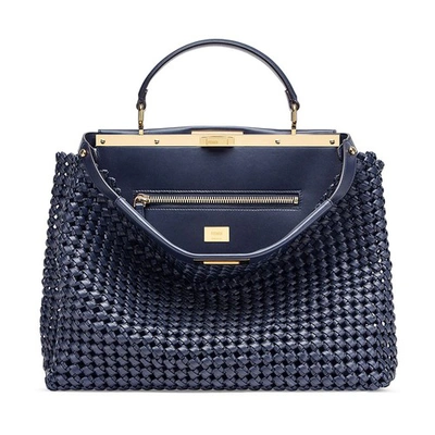 Shop Fendi Peekaboo Iconic Large In Bleu