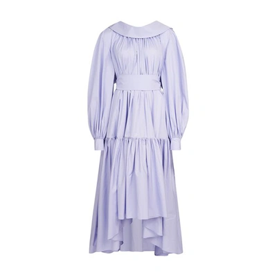 Shop Alexander Mcqueen Long Dress In Lavender