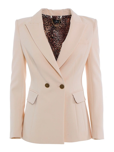 Shop Elisabetta Franchi Double Crepe Suit In Cream