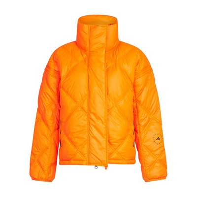 Shop Adidas By Stella Mccartney Short Puffer Jacket In Signal Orange