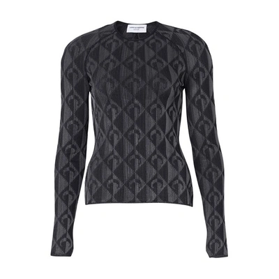 Shop Marine Serre Jacquard Top In 0 Black