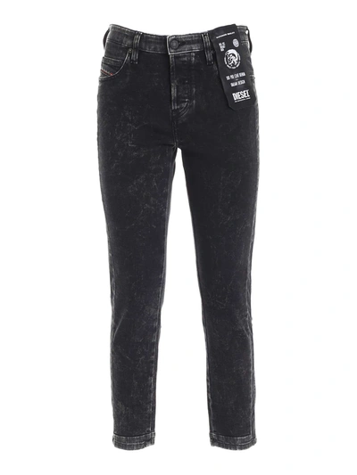 Shop Diesel Babhila-x Jeans In Black