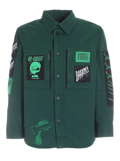 Shop Diesel S-marcus Shirt In Green