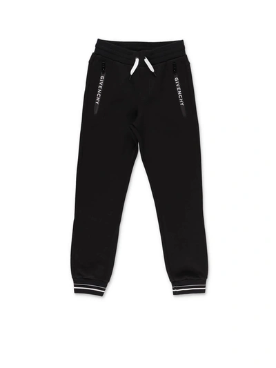 Shop Givenchy Black Trackpants With Logo