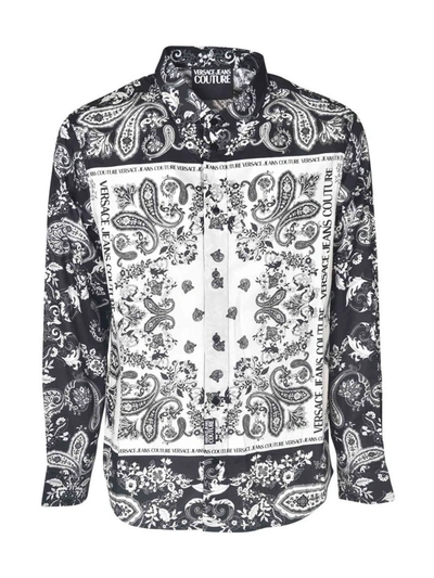 Shop Versace Jeans Couture Baroque Print Shirt In Black And White