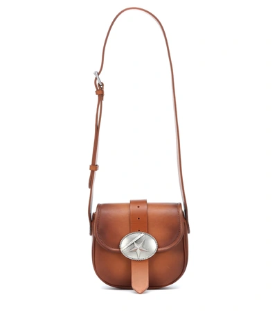 Shop Golden Goose Rodeo Small Leather Crossbody In Brown