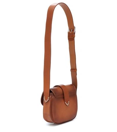 Shop Golden Goose Rodeo Small Leather Crossbody In Brown