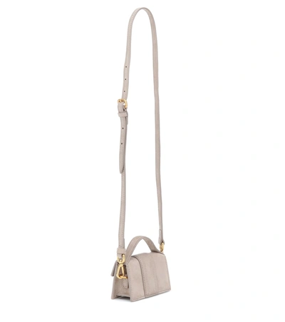 Shop Jacquemus Le Petit Bambino Suede Shoulder Bag In Beige