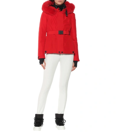 Moncler Grenoble Laplance Fur-trimmed Down Ski Jacket In Red | ModeSens