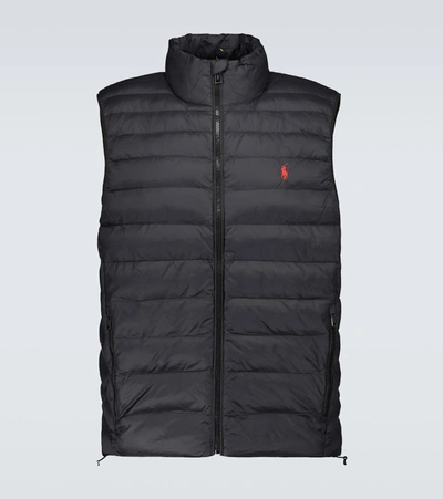 Shop Polo Ralph Lauren Terra Nylon Vest In Black