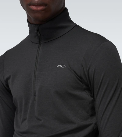 Shop Kjus Motion Midlayer Half-zipped Sweater In Black