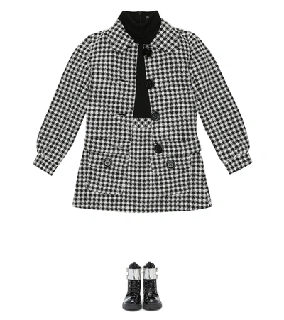 Shop Emporio Armani Checked Jacket In Black