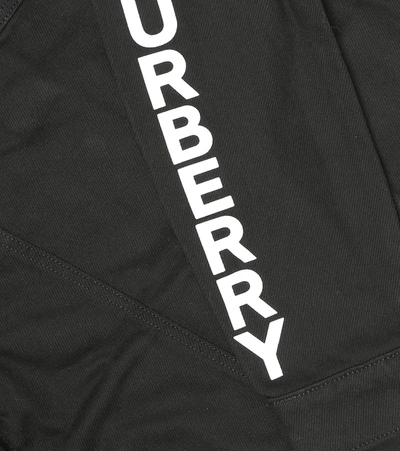 Shop Burberry Logo Denim Jacket In Black