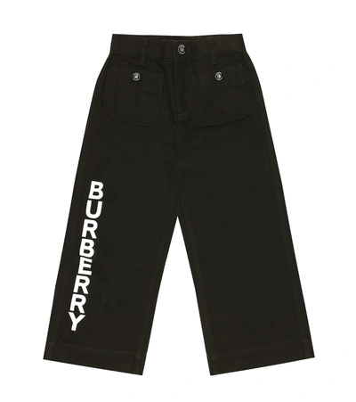 Shop Burberry Logo Jeans In Black