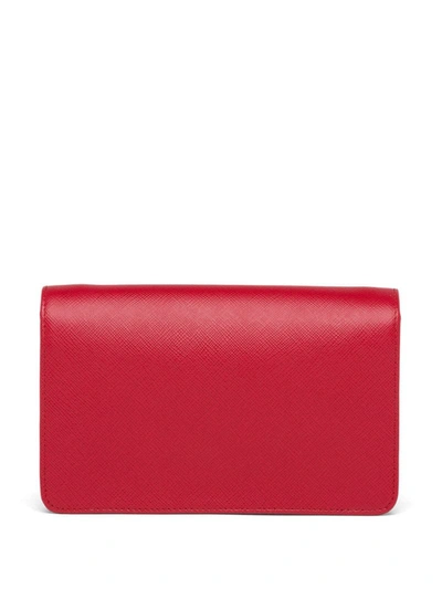 Shop Prada Saffiano Leather Mini-bag In Red